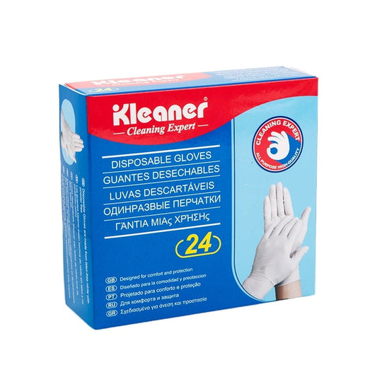 Kleaner Disposable Gloves (24 Count) – Multi-Purpose Cleaning Gloves for Home, Kitchen, Office & Everyday Use